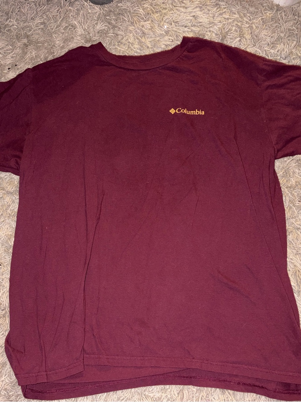 Columbia Maroon Short-Sleeve Logo Tee with Gold Print